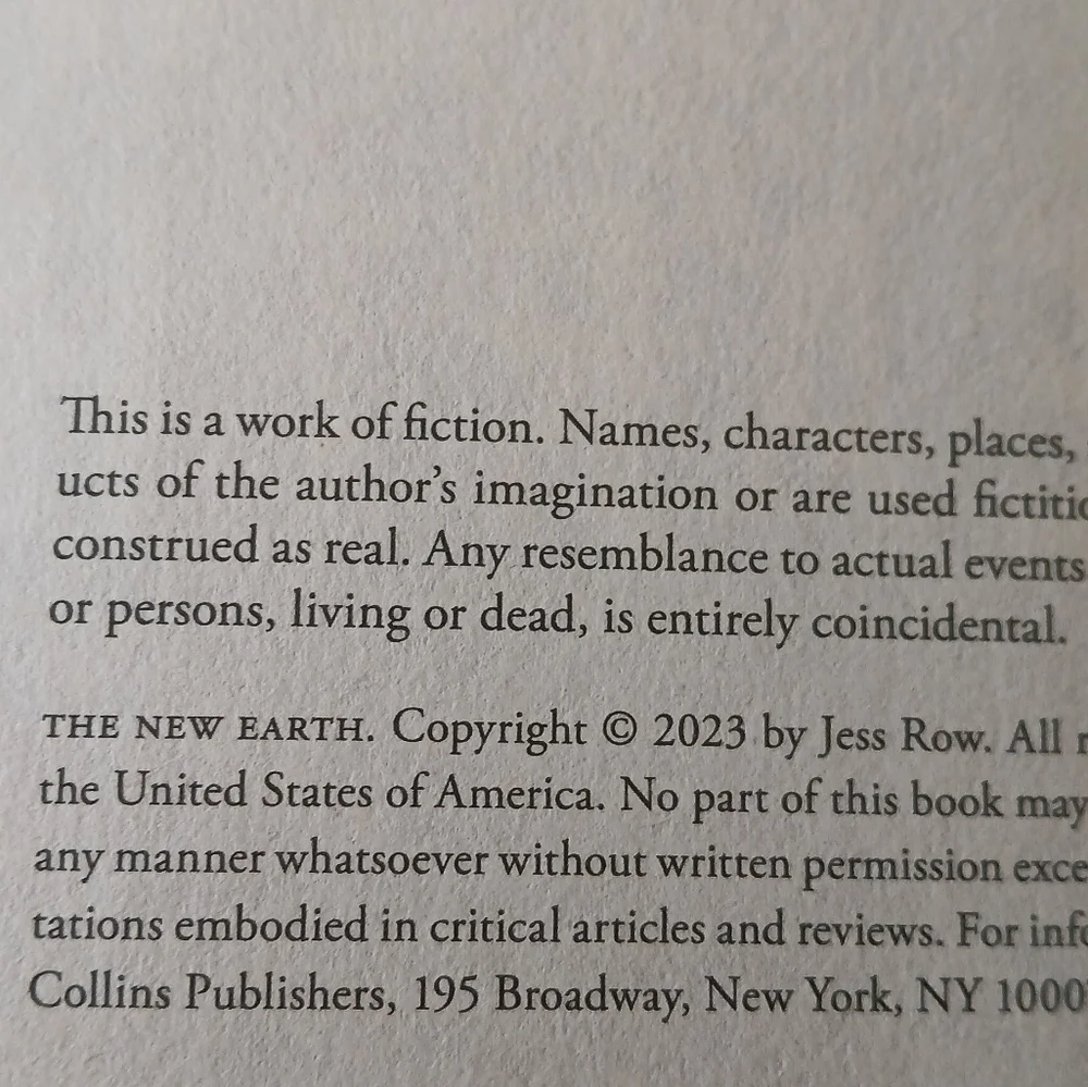 Harper Collins new earth